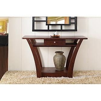 Popular Dark Walnut Console Tables Regarding Furniture Of America Olesca Dark Walnut Sofa Table With (View 9 of 15)