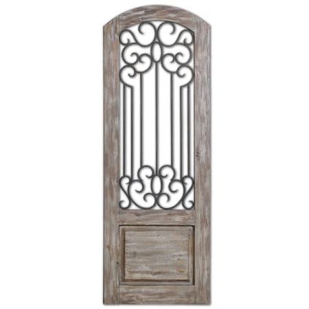 Popular Oak Wood Wall Art Throughout Uttermost 13861 Distressed Solid Wood With Aged Rust (View 13 of 15)