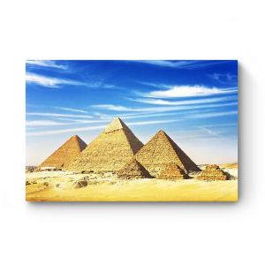 Popular Pyrimids Wall Art Intended For Canvas Wall Art – Blue Sky And Egypt Pyramids 60 X 90 Cm (View 3 of 15)