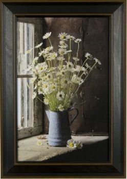 Popular Sunshine Framed Art Prints Pertaining To Framed Picture – "daisies In Blue Pitcher Frame Print (View 14 of 15)