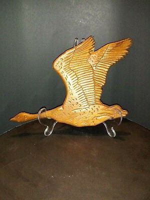 Popular Vintage Wall Hanging Carved Wood/Wooden Goose/Geese Flying Within Mid Century Wood Wall Art (View 1 of 15)