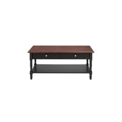 Popular Walnut Wood And Gold Metal Console Tables With Stylewell Trentwick Rectangular Black Wood 2 Drawer (View 14 of 15)