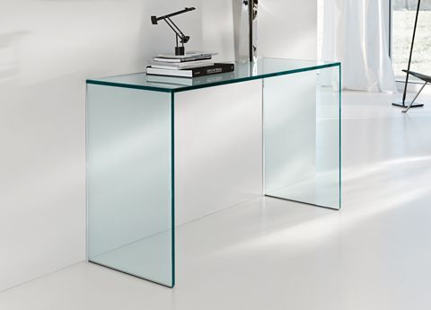 Preferred Geometric Glass Modern Console Tables For Tonelli Gulliver Glass Console Table (View 4 of 15)
