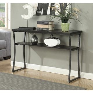 Preferred Gray And Black Console Tables Pertaining To Shop Black Aluminum Patio Console Table – Free Shipping (View 6 of 15)