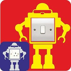 Preferred Robot Kids Sticker Light Switch Plug Surround Bedroom Wall In Robot Wall Art (View 6 of 15)