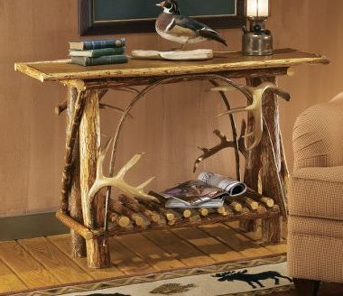 Preferred Rustic Lodge Sofa Tablegives Me Ideas, But The Top Is With Rustic Barnside Console Tables (View 11 of 15)