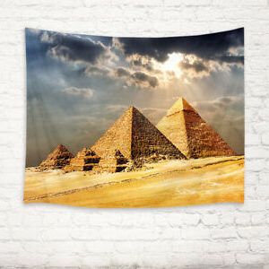 Pyrimids Wall Art Intended For 2018 Art Tapestry Wall Hanging Egyptian Pyramid Bedspread (View 4 of 15)