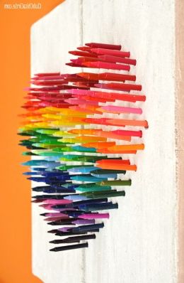 Rainbow Wall Art With Regard To Famous Faux Stone Rainbow Crayon Wall Art Diy (View 12 of 15)