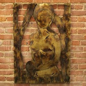 Recent Mid Century Wood Wall Art Intended For Metal Relief Sculpture Mid Century Modern Wall Hanging (View 6 of 15)