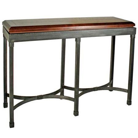 Recent Stone County Cedarvale Console Table Base – Iron Accents For Natural And Caviar Black Console Tables (View 6 of 15)