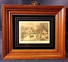 Retro Wood Wall Art Regarding Preferred Vintage Currier And Ives Wooden Framed Print "American (View 5 of 15)