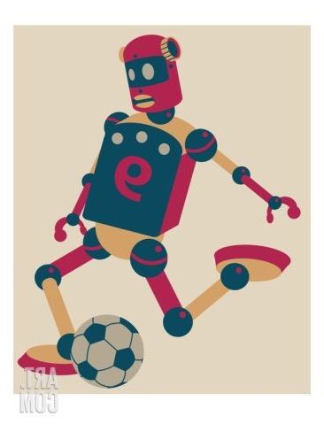Robot Playing Soccer Giclee Printsabet Brands At Art With Favorite Robot Wall Art (View 9 of 15)