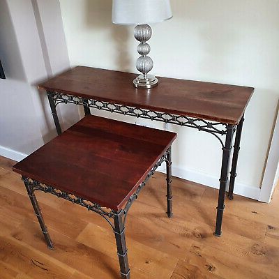 Round Iron Console Tables In Well Known Indian Side Table And Console Table, Wrought Iron Legs (View 10 of 15)
