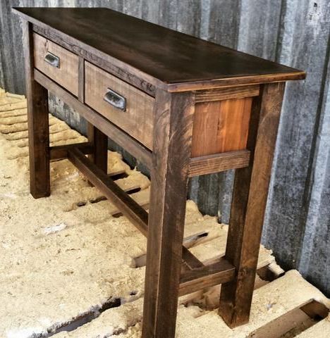 Rustic Consoles, Rustic For Rustic Walnut Wood Console Tables (View 4 of 15)