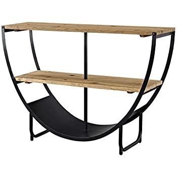 Rustic Oak And Black Console Tables For Well Known Amazon: Baxton Studio Blakes Rustic Industrial Style (View 15 of 15)