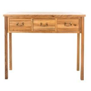 Safavieh Cindy Oak Storage Console Table Amh6568G – The Pertaining To Most Recently Released Oak Wood And Metal Legs Console Tables (View 3 of 15)