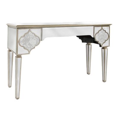 Sahara Marrakech Moroccan Gold Mirrored 3 Drawer Console With Regard To Well Known Gold Console Tables (View 8 of 15)