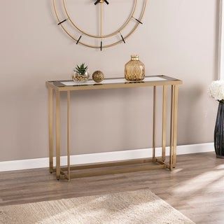 Shop Safavieh Rosalie Antique Gold Leaf Butterfly Console Pertaining To 2020 Glass And Gold Console Tables (View 14 of 15)