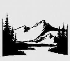 Silhouette Art, Mountain Within Well Liked Mountains Wood Wall Art (View 13 of 15)