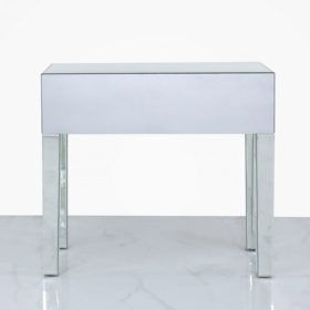 Silver Console Tables Regarding Best And Newest Moresque Silver Mirrored Moroccan 2 Drawer Console Table (View 7 of 15)