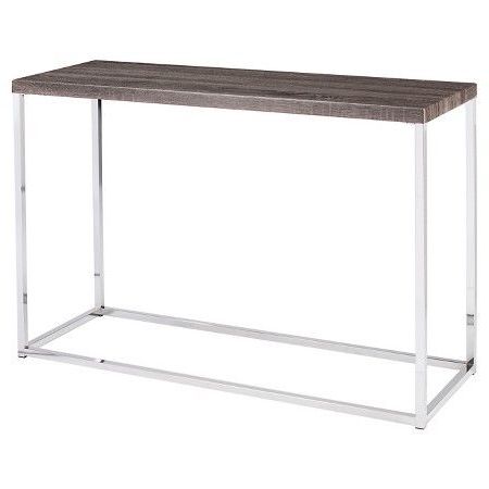 Smoke Gray Wood Console Tables Regarding Latest Meadow Console Table – Grey – Southern Enterprise : Target (View 12 of 15)