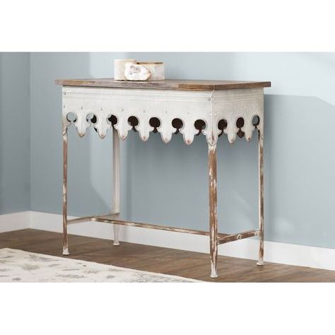 Smoke Gray Wood Console Tables Throughout 2019 Knowle 36" Solid Wood Console Table (View 9 of 15)