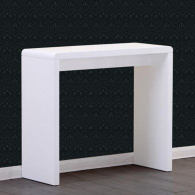 Square High Gloss Console Tables In Well Liked White High Gloss Narrow Hall Console Table  Modern Design (View 1 of 15)