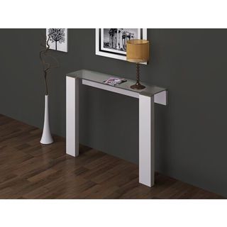 Square High Gloss Console Tables Within Favorite Casabianca Home Il Vetro Collection High Gloss White (View 2 of 15)