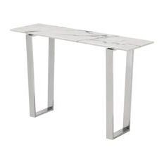 Stainless Steel Console Tables For Most Recently Released Consider A Zuo Atlas Console Table, Stone And Stainless (View 12 of 15)