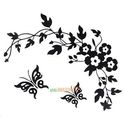 Stripes Wall Art For Most Recently Released Butterfly Flower Bathroom Toilet Seat Wall Stickers Home (View 14 of 15)