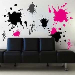 Stripes Wall Art Pertaining To Most Recent Ink Splash Wall Decals – Trendy Wall Designs (View 15 of 15)