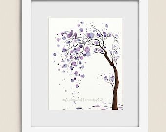 Summer Tree Print Whimsical Wall Art Watercolor Tree Throughout Current Summer Wall Art (View 13 of 15)