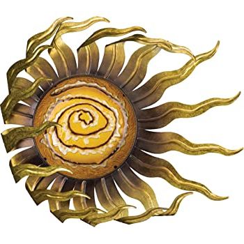 Sun Wall Art For Famous Amazon: Smiling Metal Sun Face Indoor/outdoor Wall Art (View 5 of 15)