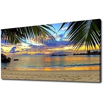Sunset Wall Art Pertaining To Most Current Amazon: Kreative Arts Large Canvas Print For Home (View 7 of 15)