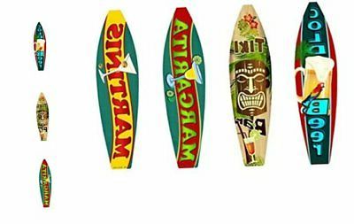 Surfing Wall Art Inside Most Recently Released Bundle: Surfboard Wall Art Decor, Metal Drinks Beach Signs (View 8 of 15)