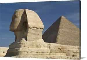The Sphinx With The Pyramid In Canvas Wall Art Print With Most Popular Pyrimids Wall Art (View 7 of 15)