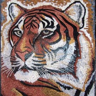 Tiger Wall Art With Well Known #Mosaic #Art #Mosaics #Tiger #Wild #Animal #Animalart #Mos (View 10 of 15)