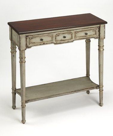 Trendy Antique Gray Console Table #zulily #zulilyfinds (View 7 of 15)