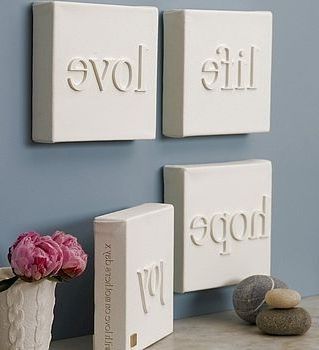 Trendy Favorites: Diy – Canvas With Wooden Letters Glued To It Throughout Minimalist Wood Wall Art (View 3 of 15)