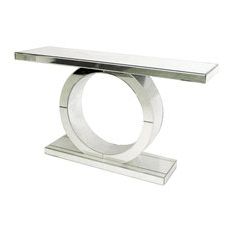 Trendy Gold And Mirror Modern Cube Console Tables With Regard To 30 Inch Wide Side Contemporary Console Tables (View 10 of 15)