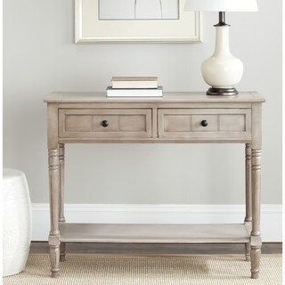 Trendy Gray Wash Console Tables Within Shop Safavieh Aiden Antique Grey Console Table –  (View 4 of 15)