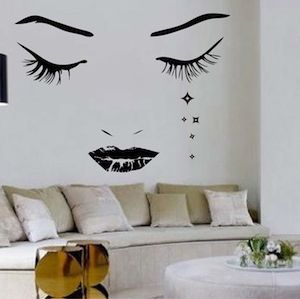 Trendy Modern Face Wall Decal (View 4 of 15)