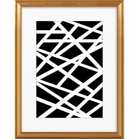 Trendy Monochrome Framed Art Prints Inside Featuring A Dynamic Geometric Design In Black And White (View 14 of 15)