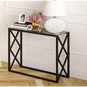 Trendy Natural And Black Console Tables Inside Amazon: Mendocino Black Console Table, Stylish Bronze (View 4 of 15)