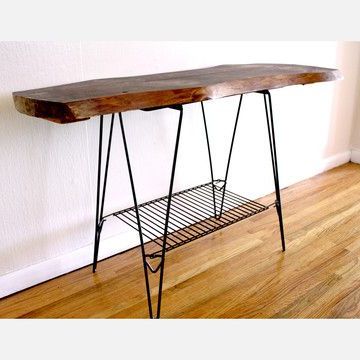 Trendy Oak Wood And Metal Legs Console Tables Pertaining To Hairpin Leg Console Table Now Featured On Fab (View 1 of 15)