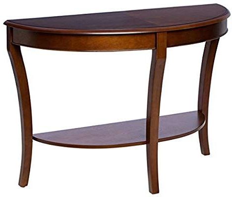 Trendy Round Iron Console Tables Regarding Amazon: I Love Living Traditional Half Round Sofa (View 7 of 15)
