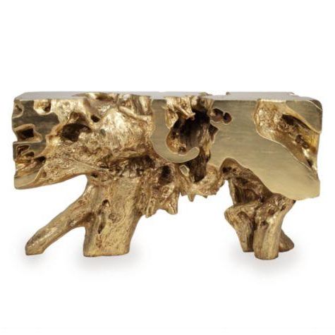 Trendy Sequoia Gold Console Table Pertaining To Antique Blue Gold Console Tables (View 12 of 15)