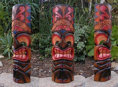 Tribal Tiki Totem Wood Wall Mask Patio Tropical Bar Decor With Regard To Most Popular Urban Tribal Wood Wall Art (View 10 of 15)