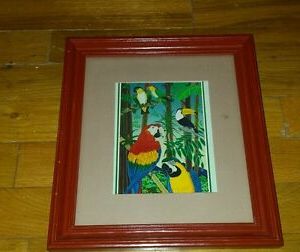 Tropical Framed Art Prints In Fashionable Tropical Bird Art Framed Picture Print Parrots Small Nice (View 8 of 15)