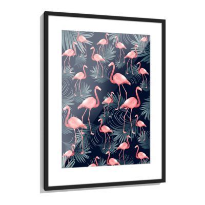 Tropical Framed Art Prints Regarding Well Known Summer Flamingo Palm Night Vibes #1 #Tropical #Decor #Art (View 9 of 15)